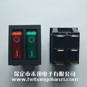 KCD8-212N雙聯(lián)船型開關(guān) 紅綠色